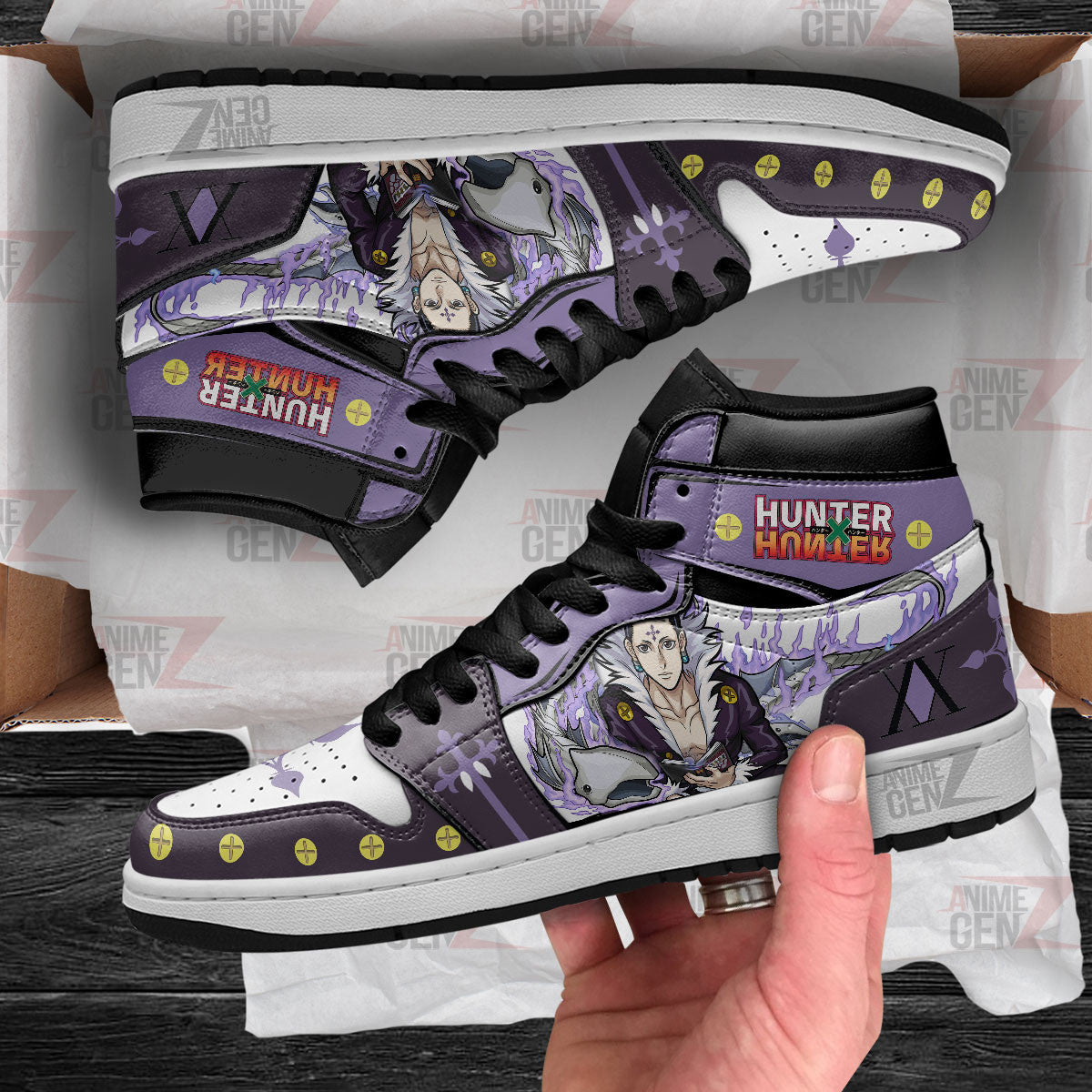 Chrollo Lucilfer JD Sneakers Hunter x Hunter Custom Anime Shoes
