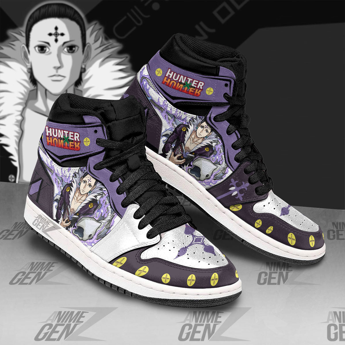 Chrollo Lucilfer JD Sneakers Hunter x Hunter Custom Anime Shoes