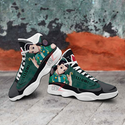 Hunter x Hunter Air Jordan 13 Sneakers Custom Illumi Zoldyck Anime Shoes