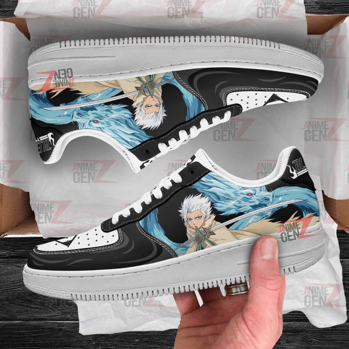 Bleach Toshiro Hitsugaya Air Sneakers Custom Anime Shoes