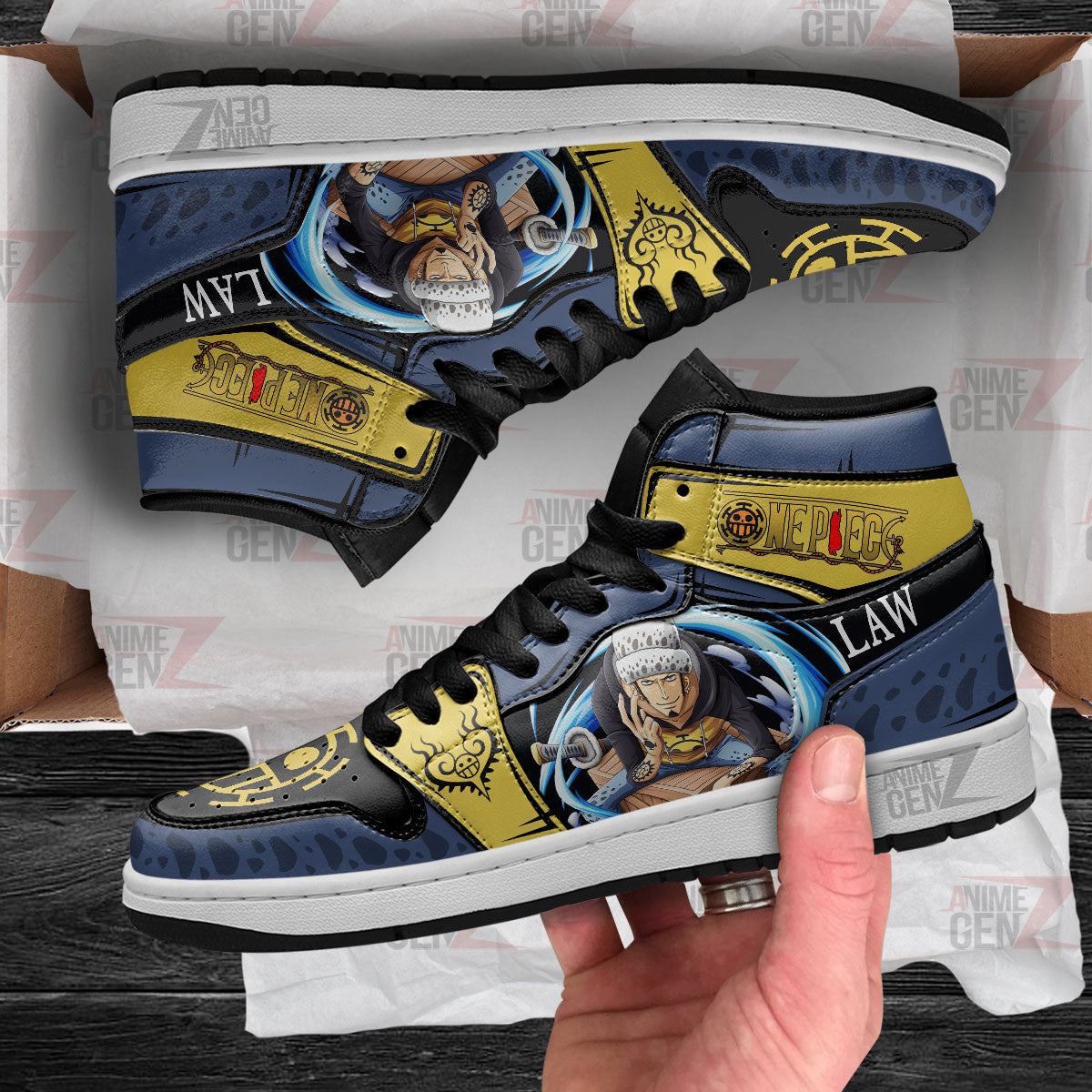 One Piece Trafalgar D. Water Law JD Sneakers Custom Anime Shoes