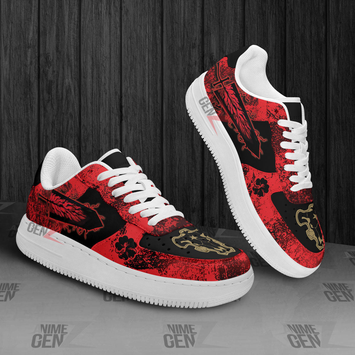 Black Clover Asta Air Sneakers Custom Anime Shoes