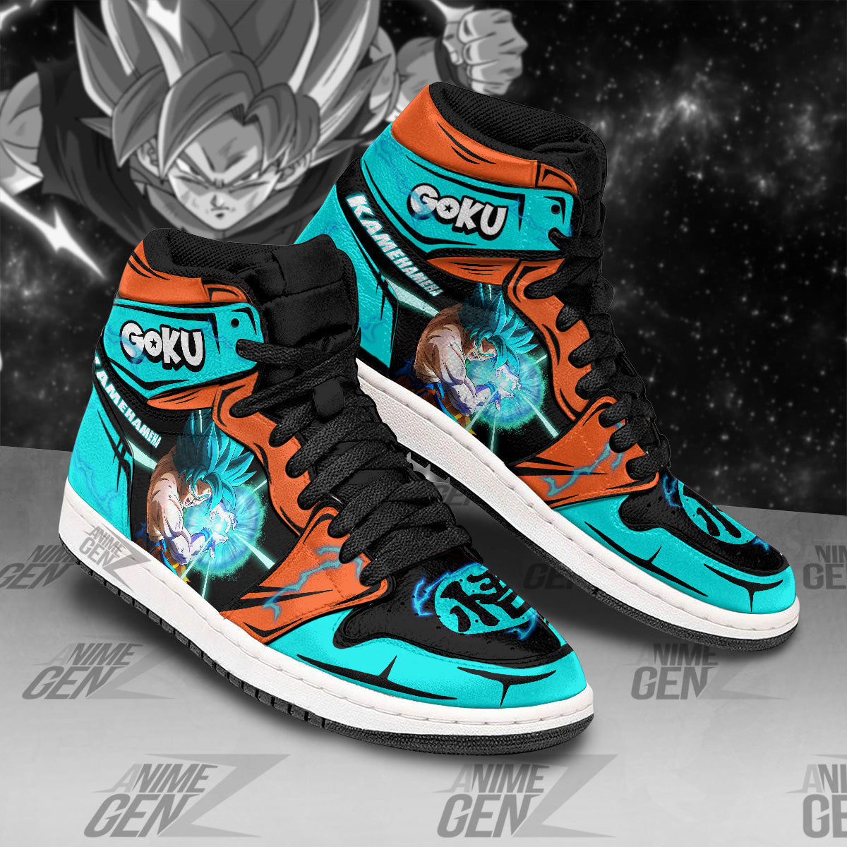 Dragon Ball Son Goku Blue JD Sneakers Custom Anime Shoes