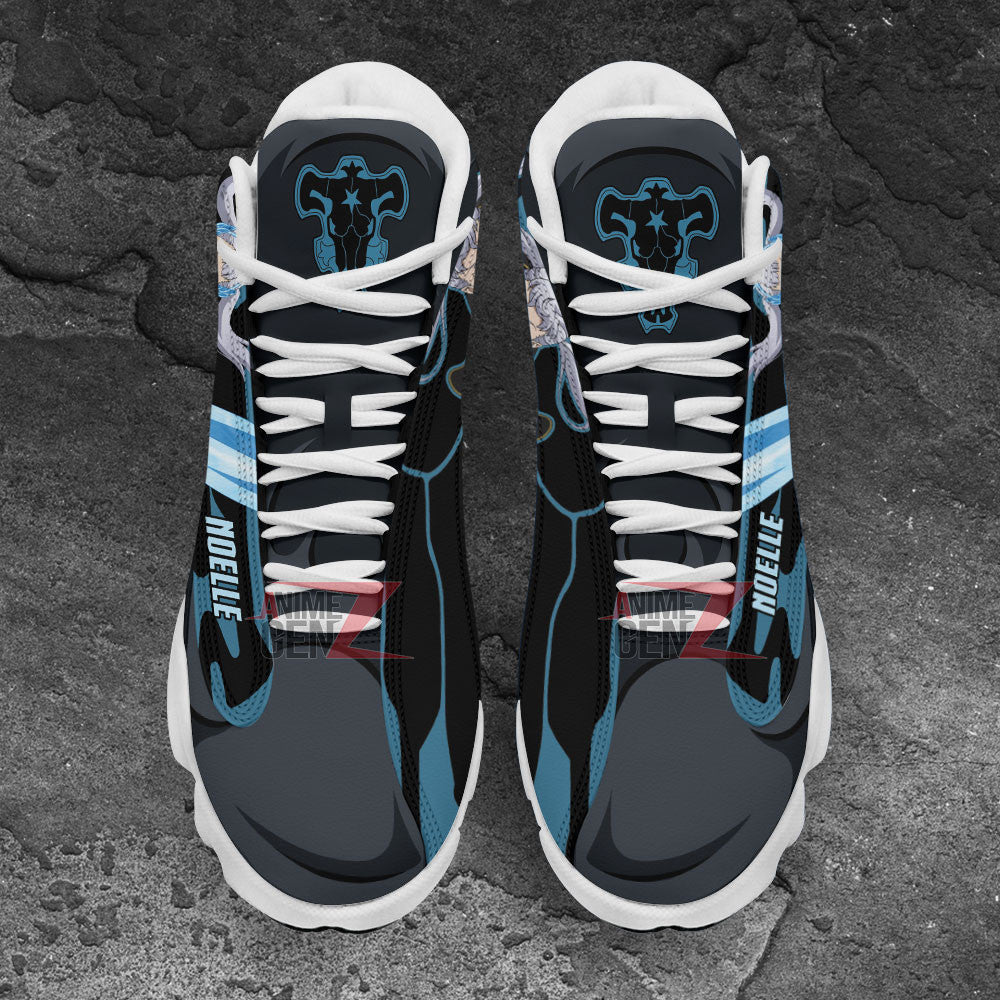 Black Clover Air Jordan 13 Sneakers Noelle Silva Black Bull Custom Anime Shoes