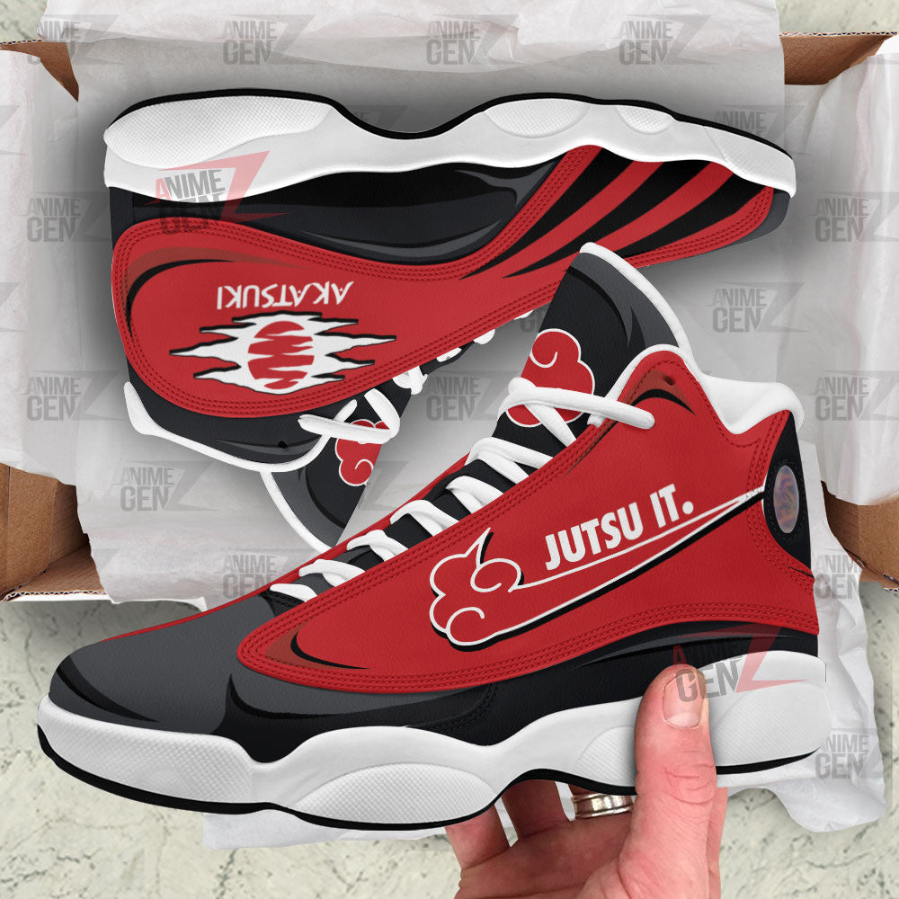 Akatsuki Jutsu It Air Jordan 13 Sneakers Naruto Custom Anime Shoes