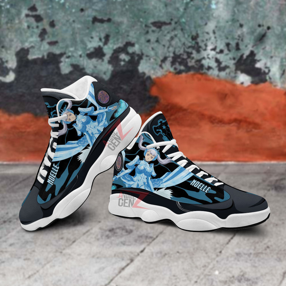 Black Clover Air Jordan 13 Sneakers Noelle Silva Black Bull Custom Anime Shoes
