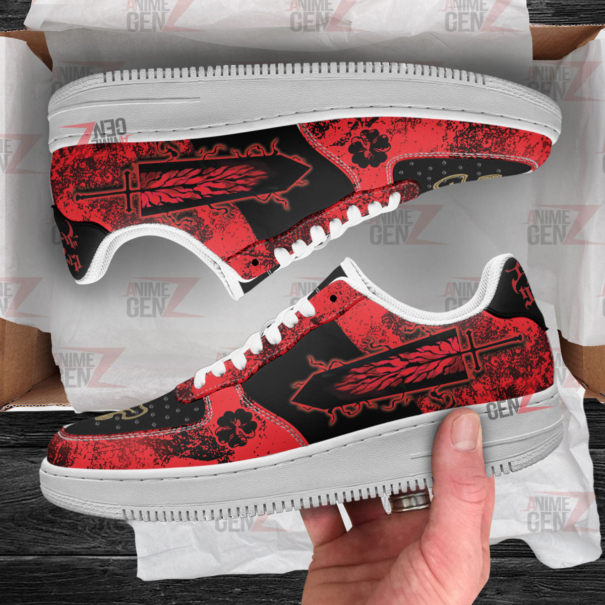 Black Clover Asta Air Sneakers Custom Anime Shoes