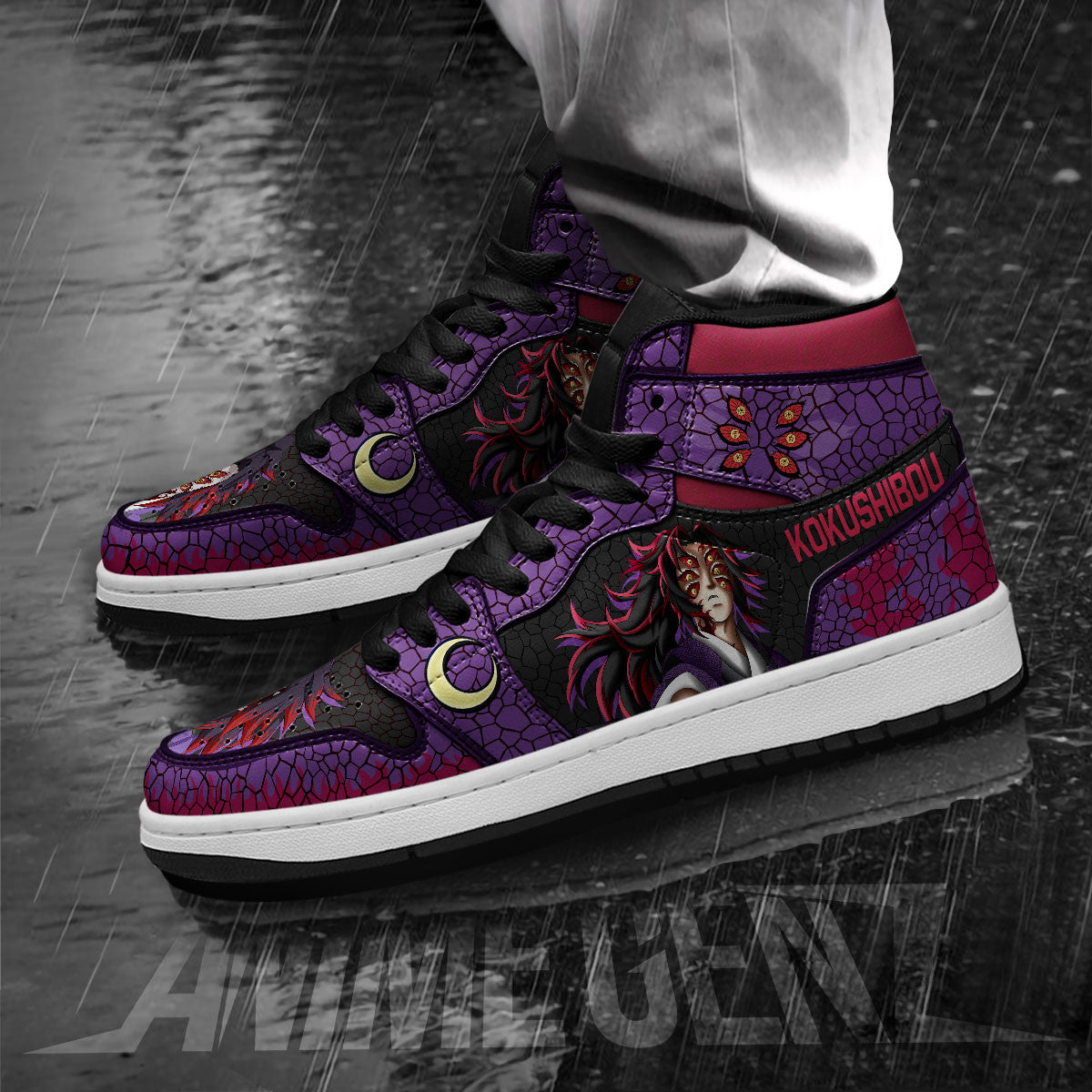 Demon Slayers Kokushibou JD Sneakers Custom Anime Shoes