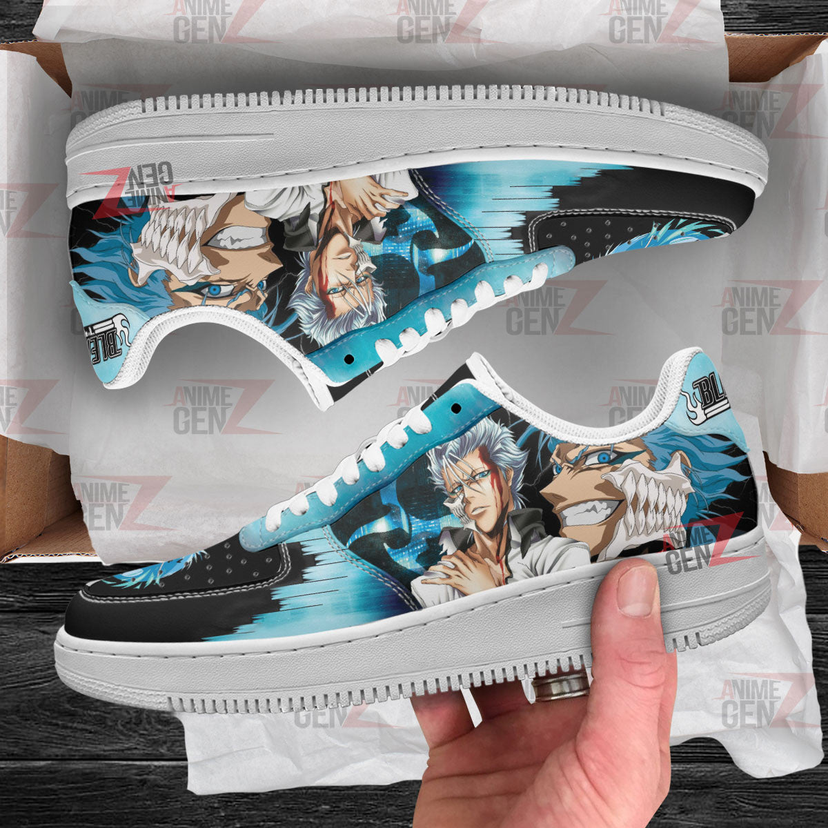 Bleach Grimmjow Jaegerjaquez Sneakers Custom Anime Shoes