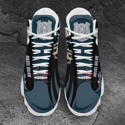 Black Clover Air Jordan 13 Sneakers Nozel SilvaCustom Anime Shoes