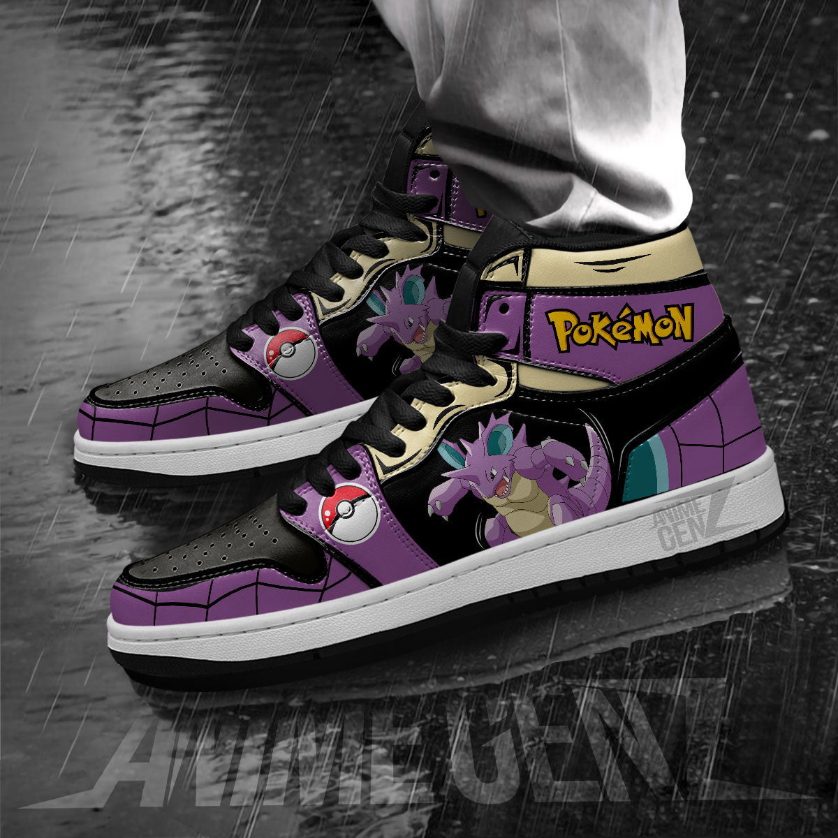 Pokemon Nidoking JD Sneakers Custom Pokemon Anime Shoes