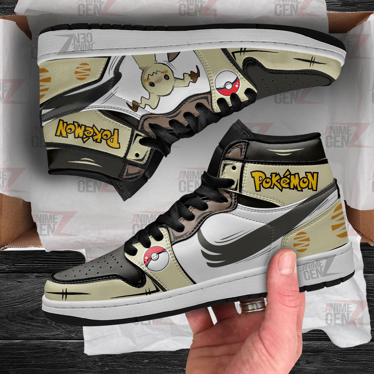 Pokemon Mimikyu JD Sneakers Custom Pokemon Anime Shoes