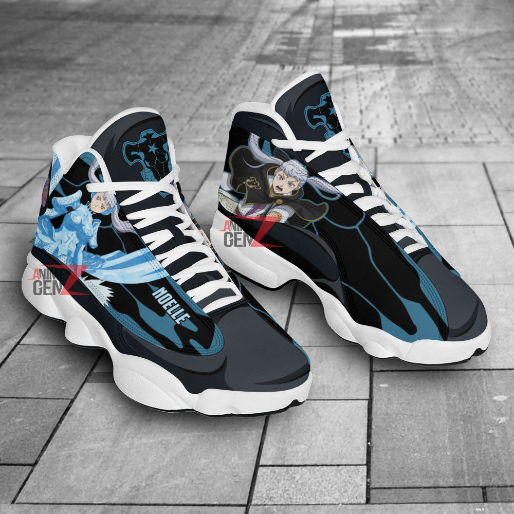 Black Clover Air Jordan 13 Sneakers Noelle Silva Black Bull Custom Anime Shoes