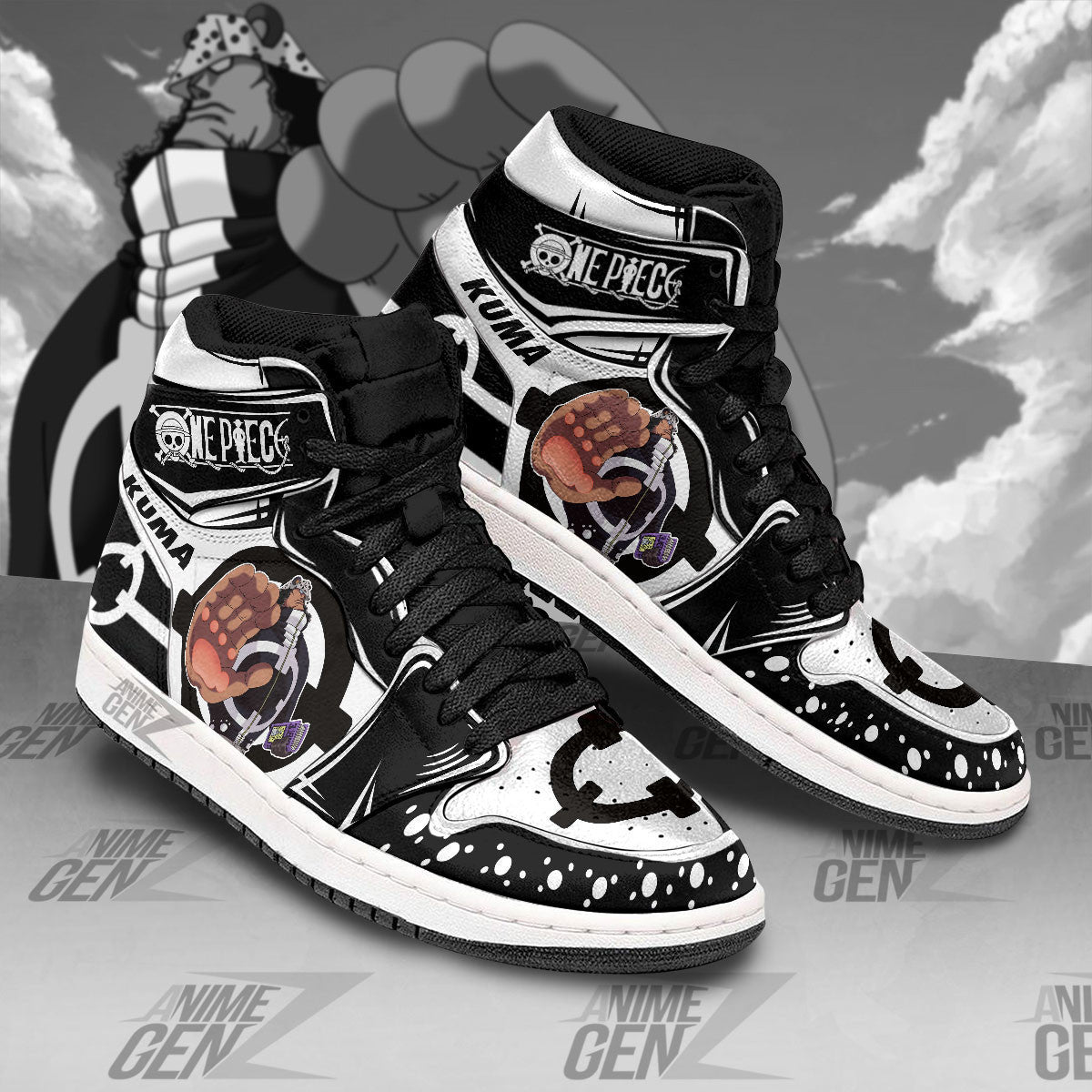 One Piece Bartholomew Kuma JD Sneakers Custom Anime Shoes