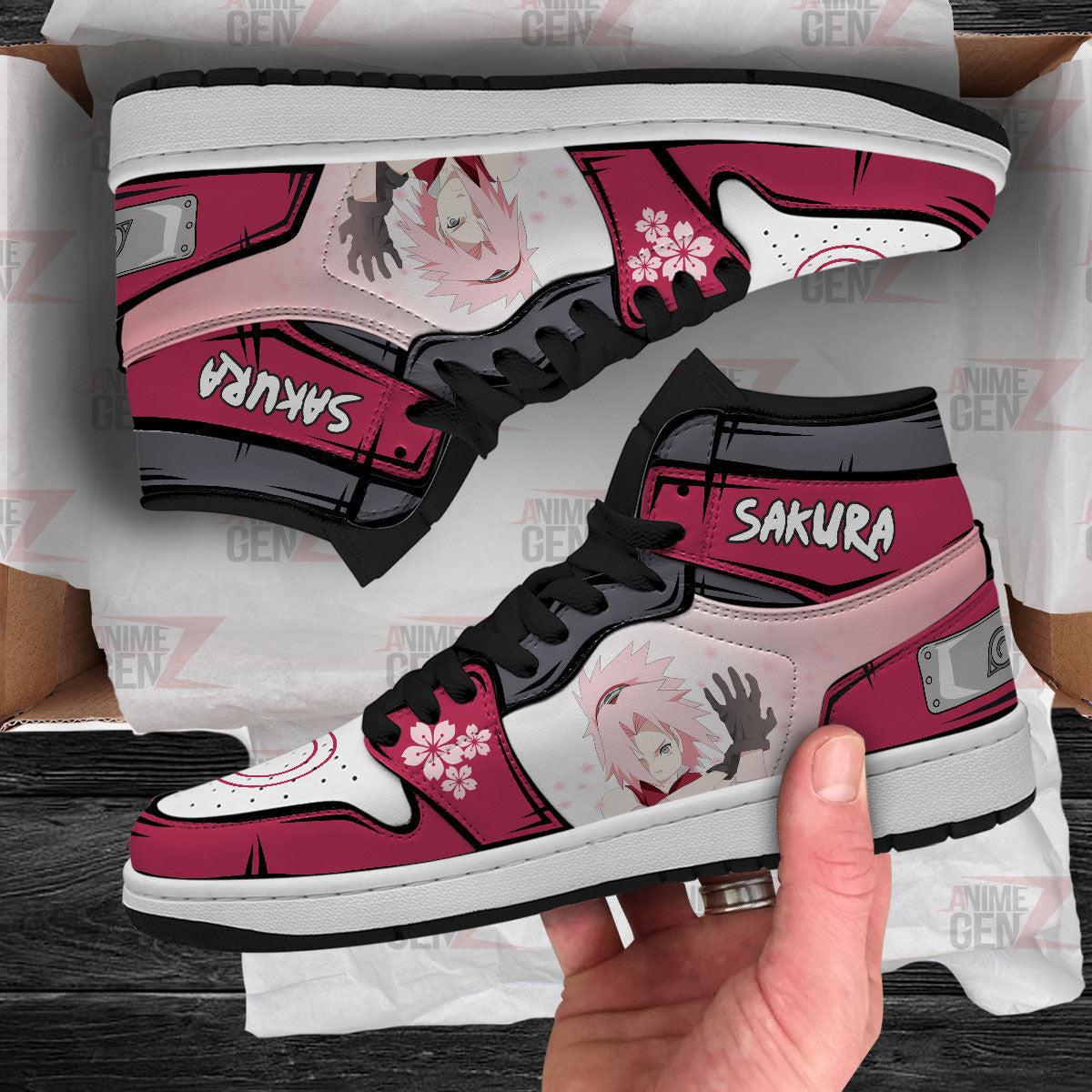 Naruto Sakura Haruno JD Sneaker Custom Anime Shoes