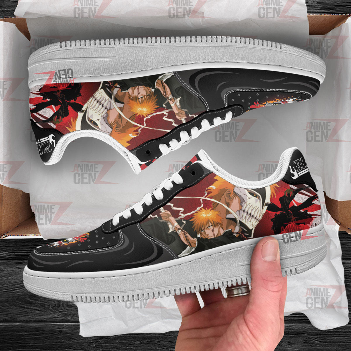 Kurosaki Ichigo Hollow Air Sneakers Bleach Custom Anime Shoes