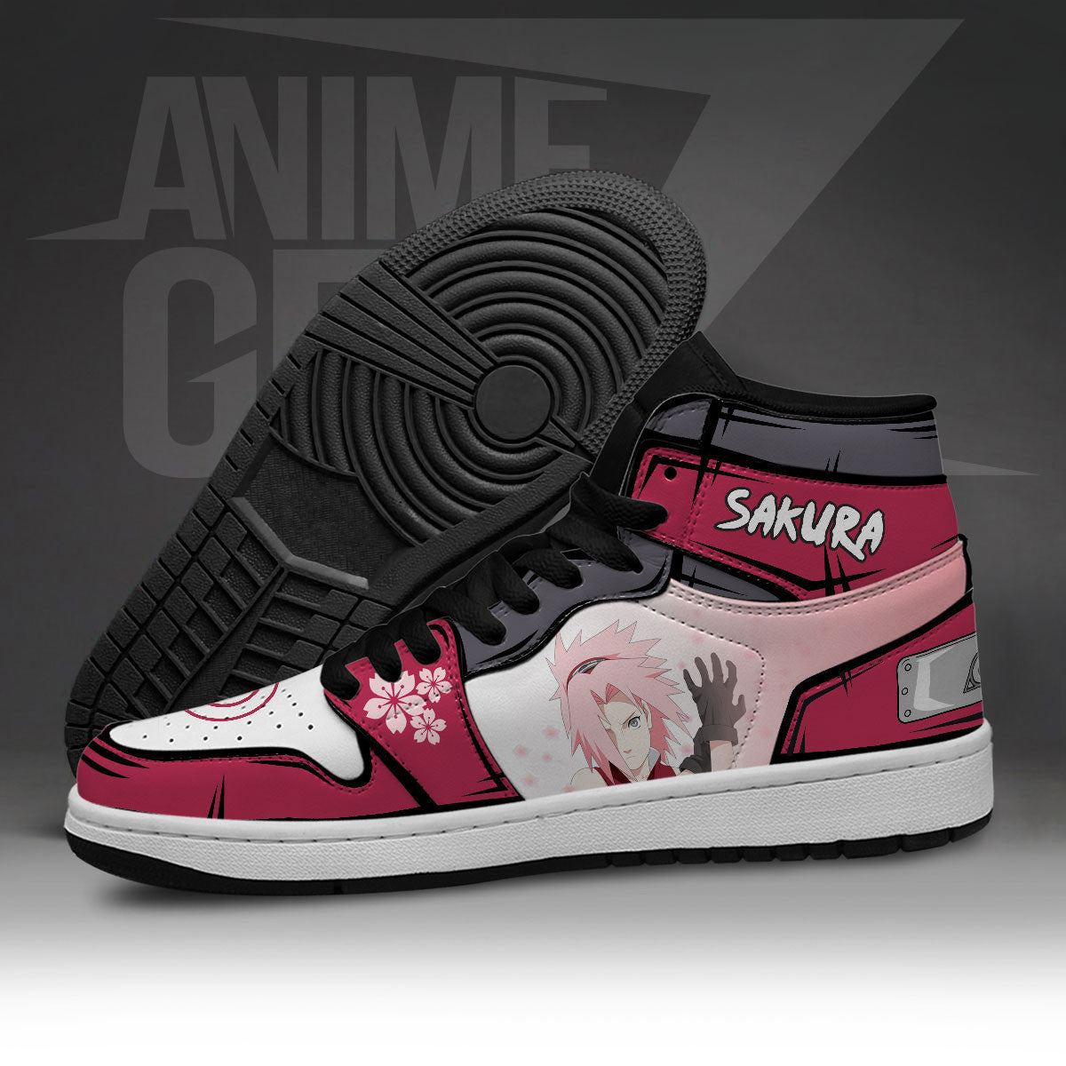 Naruto Sakura Haruno JD Sneaker Custom Anime Shoes