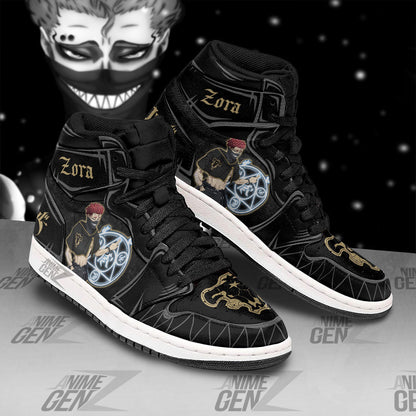 Zora Ideale JD Sneakers Black Clover Custom Anime Shoes