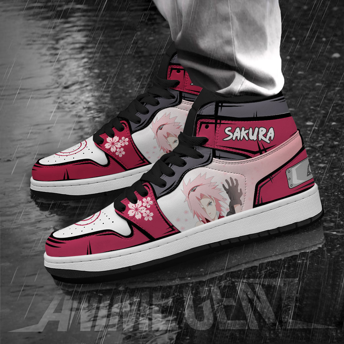 Naruto Sakura Haruno JD Sneaker Custom Anime Shoes