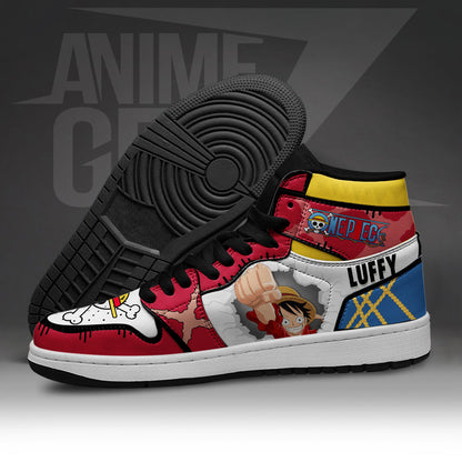 One Piece Monkey D.Luffy JD Sneakers Custom Anime Shoes