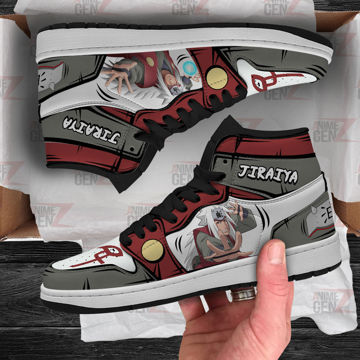 Naruto Anime JD Sneakers Jiraiya Custom Anime Shoes