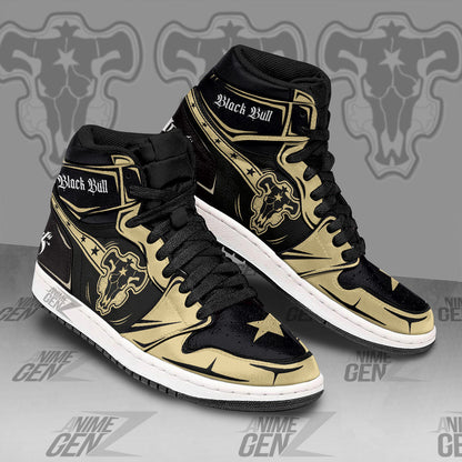 Black Bull JD Sneakers Black Clover Custom Anime Shoes