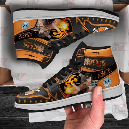 One Piece Portgas D Ace JD Sneakers Custom Anime Shoes