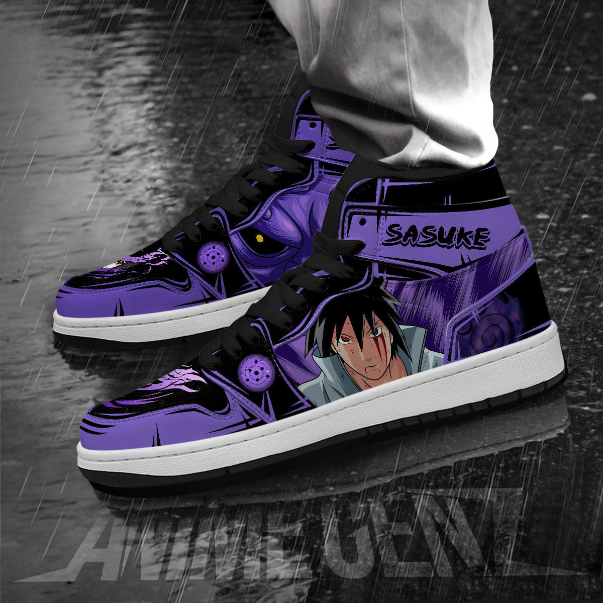 Naruto JD Sneakers Uchiha Sasuke Susanoo Custom Anime Shoes