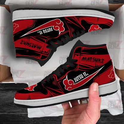 Naruto Akatsuki JD Sneakers Akatsuki Jutsu It Custom Anime Shoes