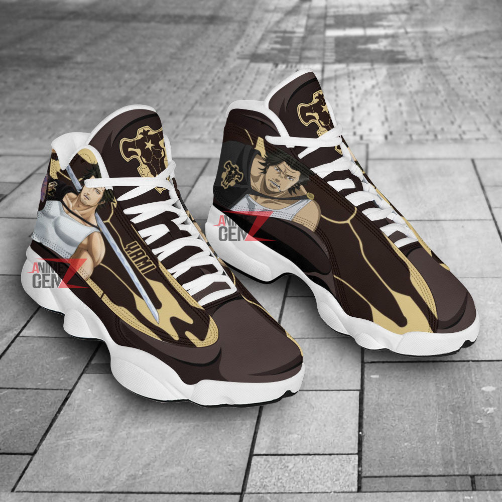 Black Clover Air Jordan 13 Sneakers Yami Sukehiro Black Bull Custom Anime Shoes