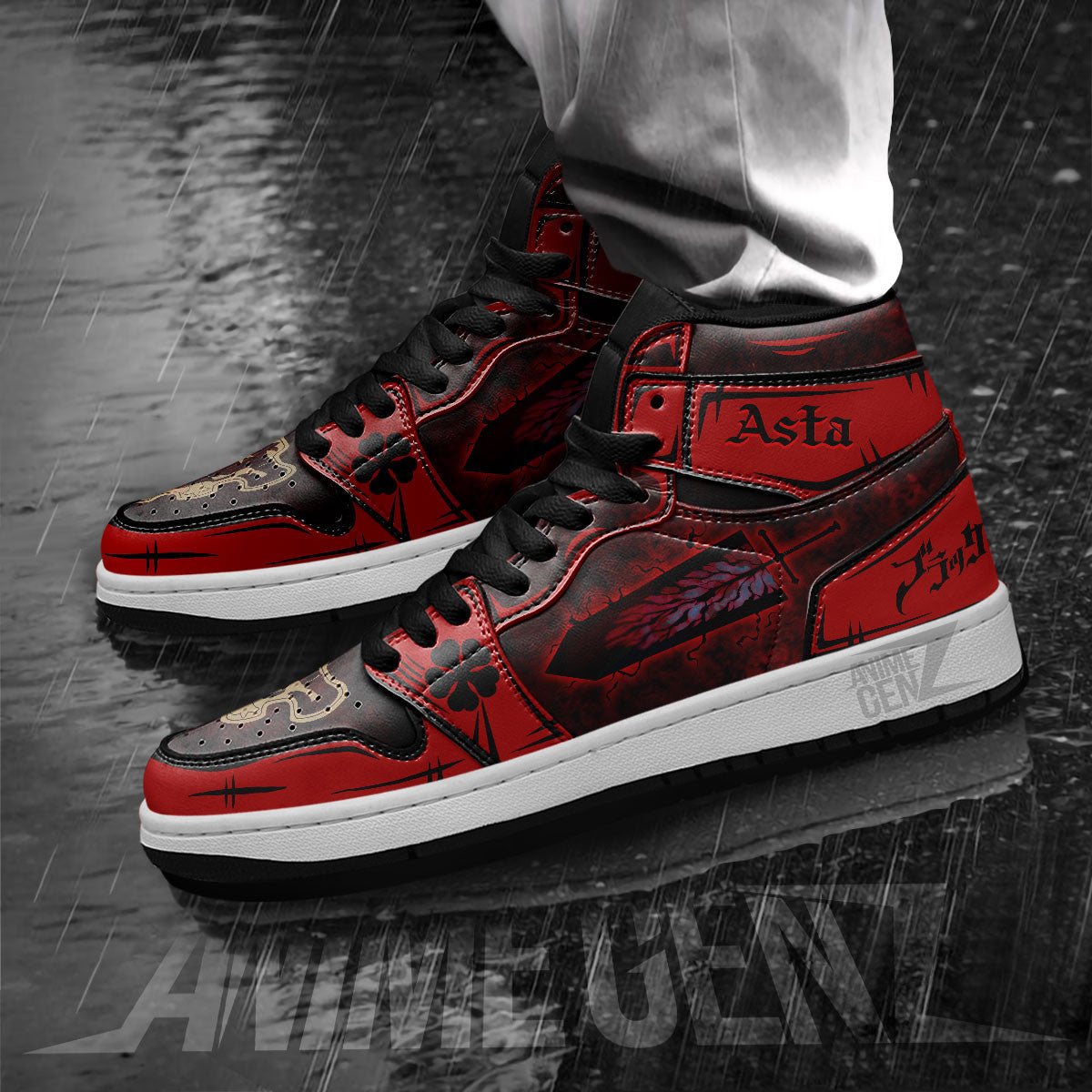 Black Clover Asta JD Sneakers Custom Anime Shoes
