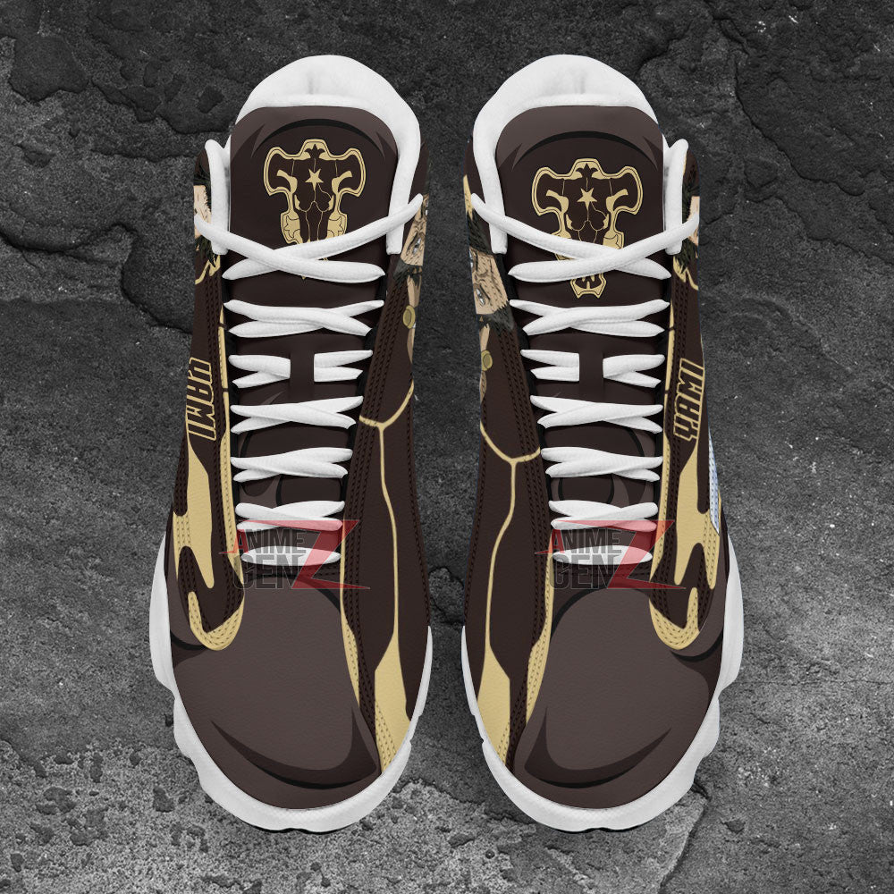 Black Clover Air Jordan 13 Sneakers Yami Sukehiro Black Bull Custom Anime Shoes