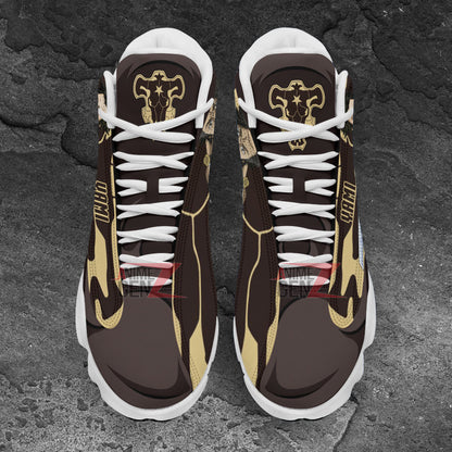 Black Clover Air Jordan 13 Sneakers Yami Sukehiro Black Bull Custom Anime Shoes