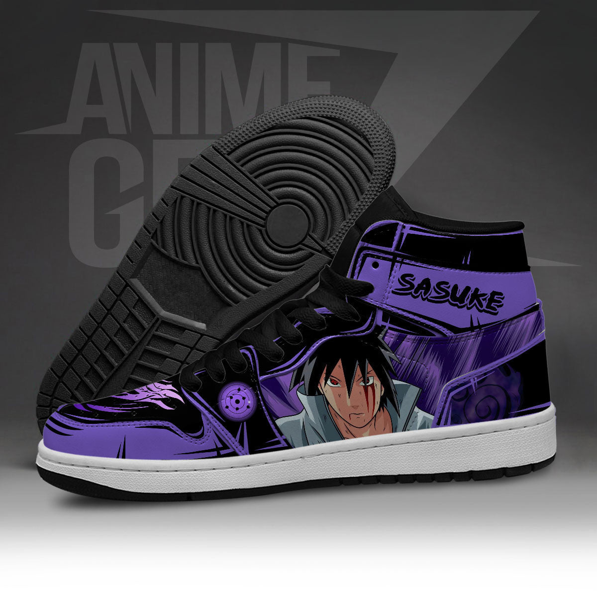 Naruto JD Sneakers Uchiha Sasuke Susanoo Custom Anime Shoes