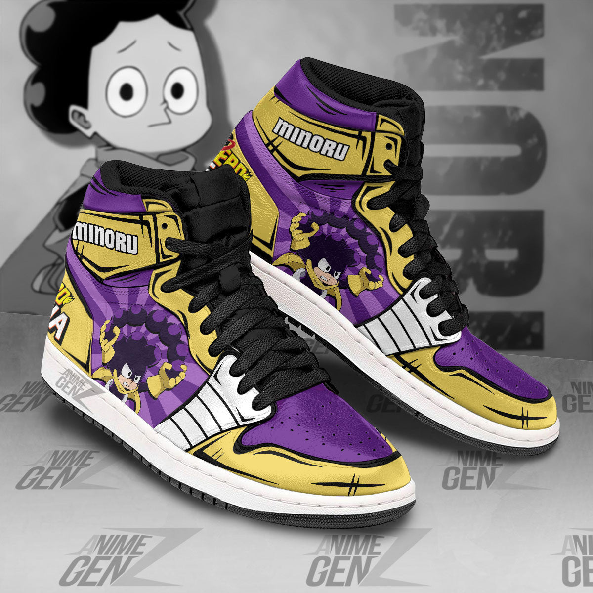 BNHA Minoru Mineta JD Sneakers Custom Anime My Hero Academia Shoes