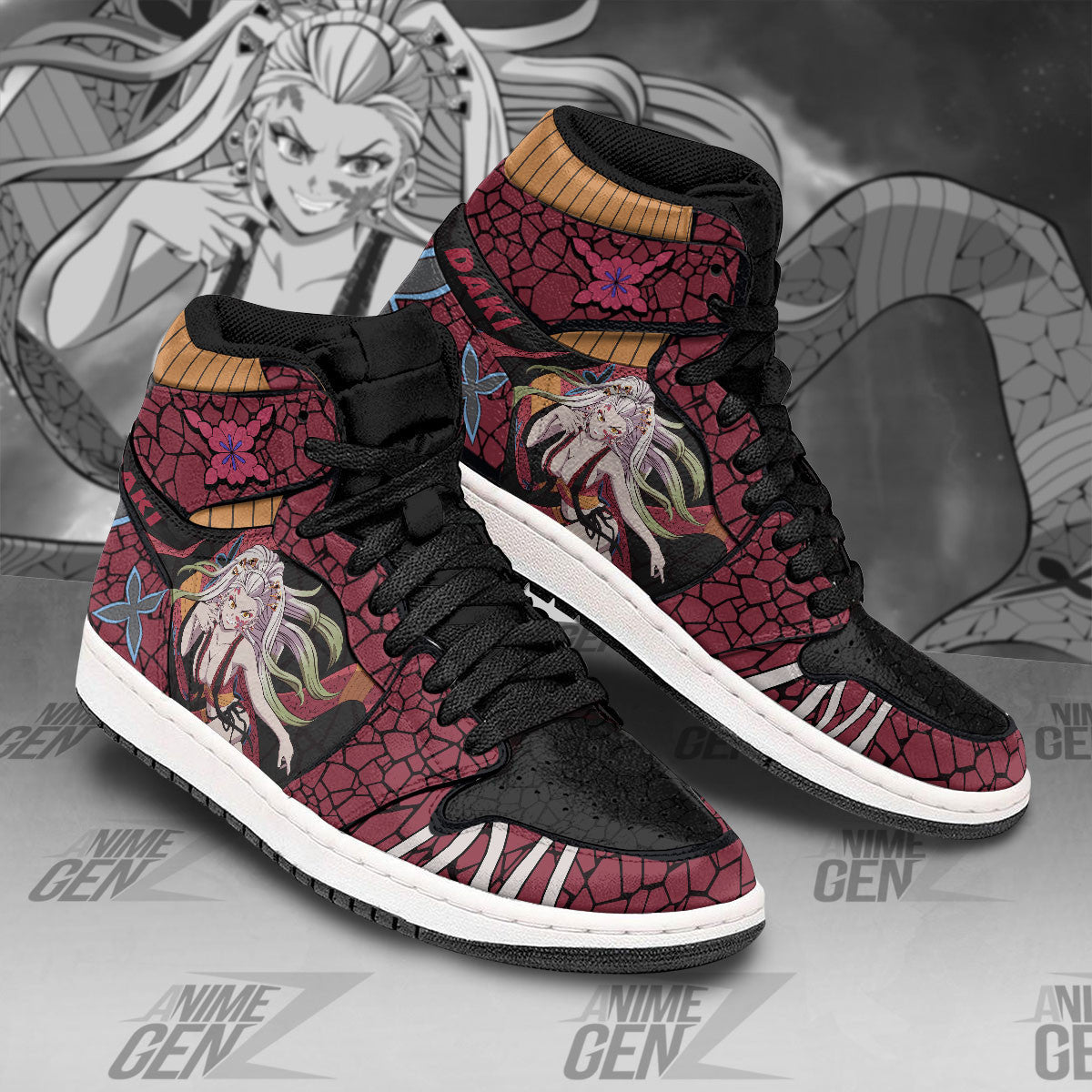 Demon Slayers Daki JD Sneakers Custom Anime Shoes