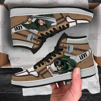 Attack On Titan JD Sneakers Levi Ackerman Custom Anime Shoes