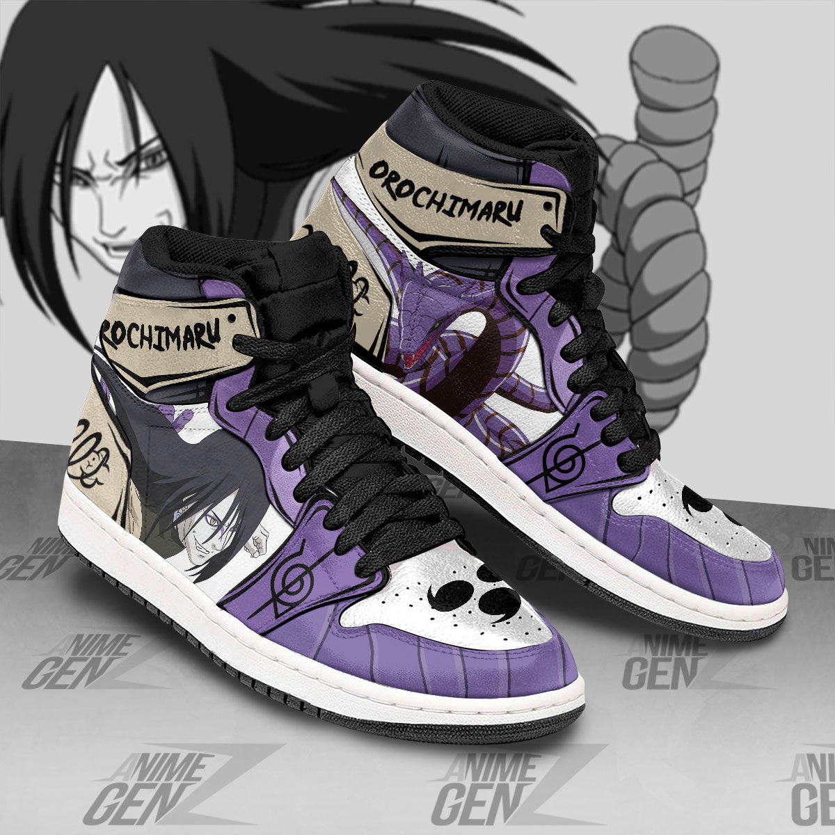 Naruto Ochimru JD Sneakers Custom Anime Shoes