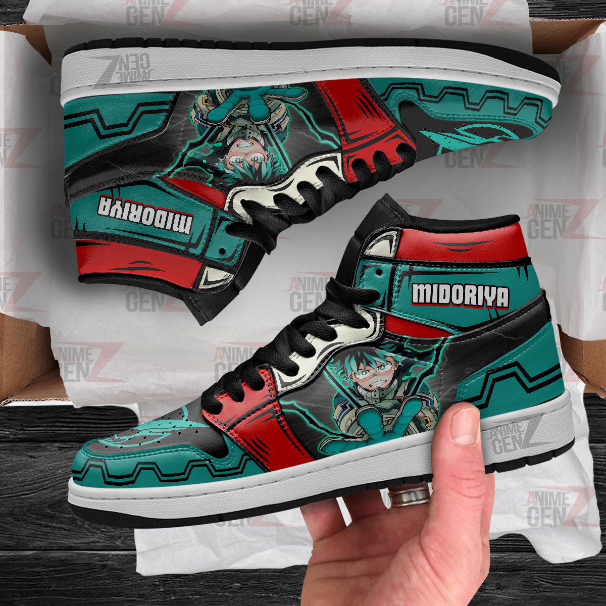 BNHA Midoriya Izuku JD Sneakers Custom Anime My Hero Academia Shoes