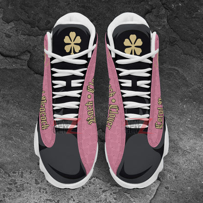 Back Clover Coral Peacock Air Jordan 13 Custom Anime Shoes Th220428-02