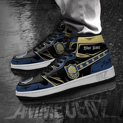 Blue Rose JD Sneakers Black Clover Custom Anime Shoes
