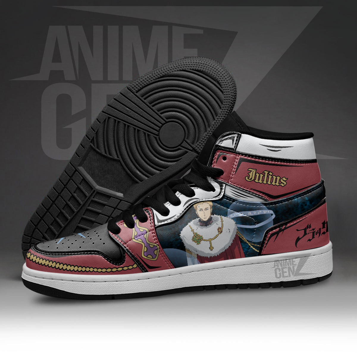 Julius Novachrono JD Sneakers Black Clover Custom Anime Shoes