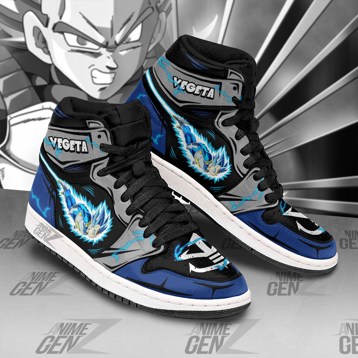 Dragon Ball Vegeta Flying JD Sneakers Custom Anime Shoes