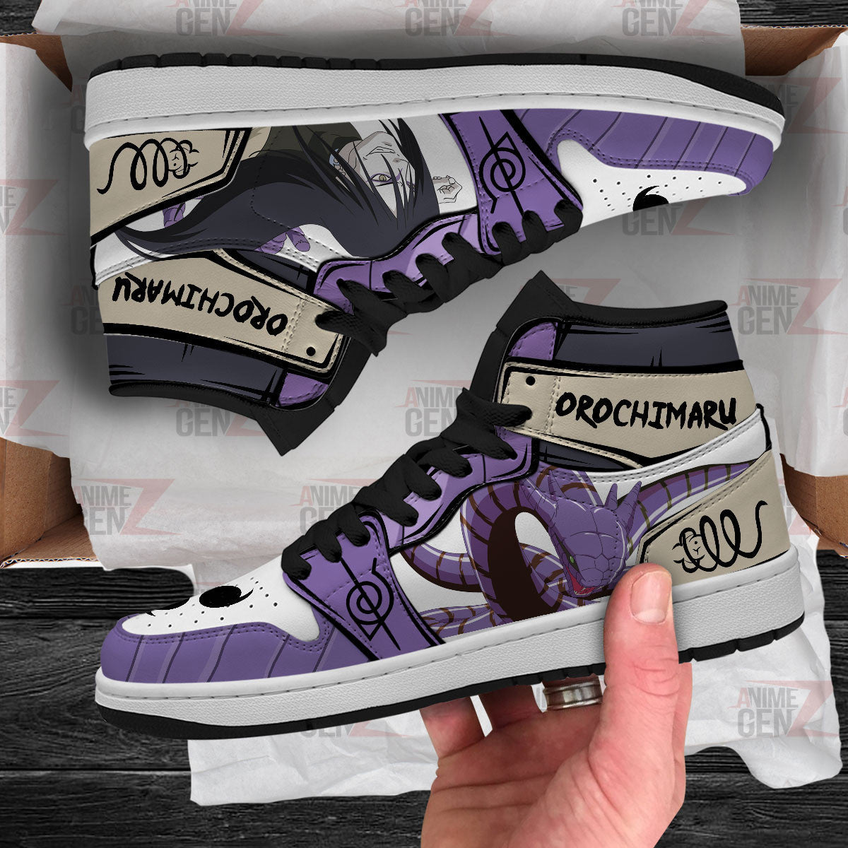 Naruto Ochimru JD Sneakers Custom Anime Shoes