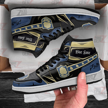 Blue Rose JD Sneakers Black Clover Custom Anime Shoes