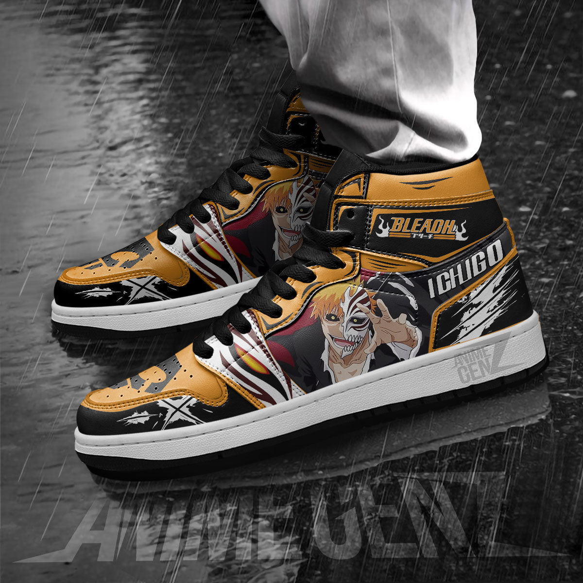 Bleach JD Sneakers Kurosaki Ichigo Holow Mask Custom Anime Shoes