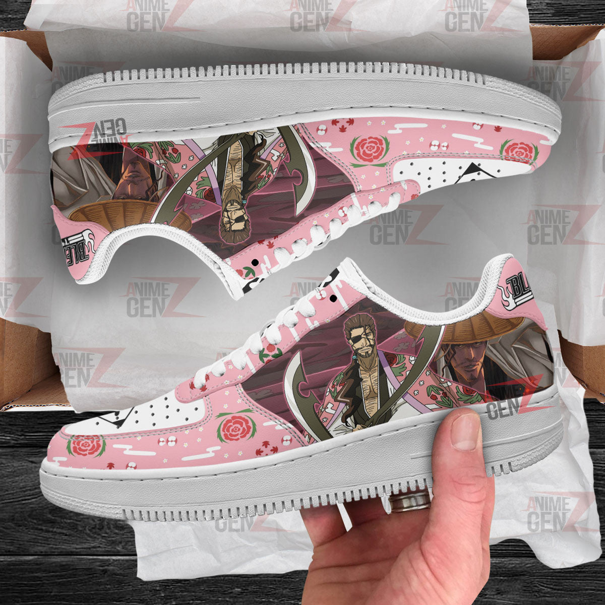 Bleach Shunsui Kyoraku Air Sneakers Custom Anime Shoes