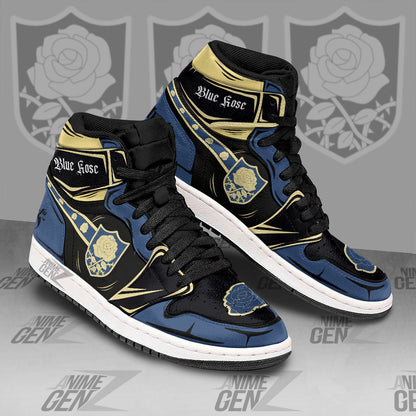 Blue Rose JD Sneakers Black Clover Custom Anime Shoes