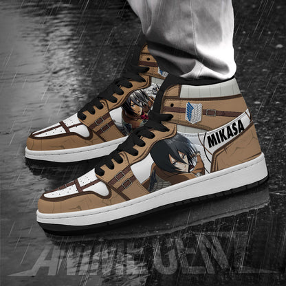 Attack On Titan JD Sneakers Mikasa Ackerman Custom Anime Shoes