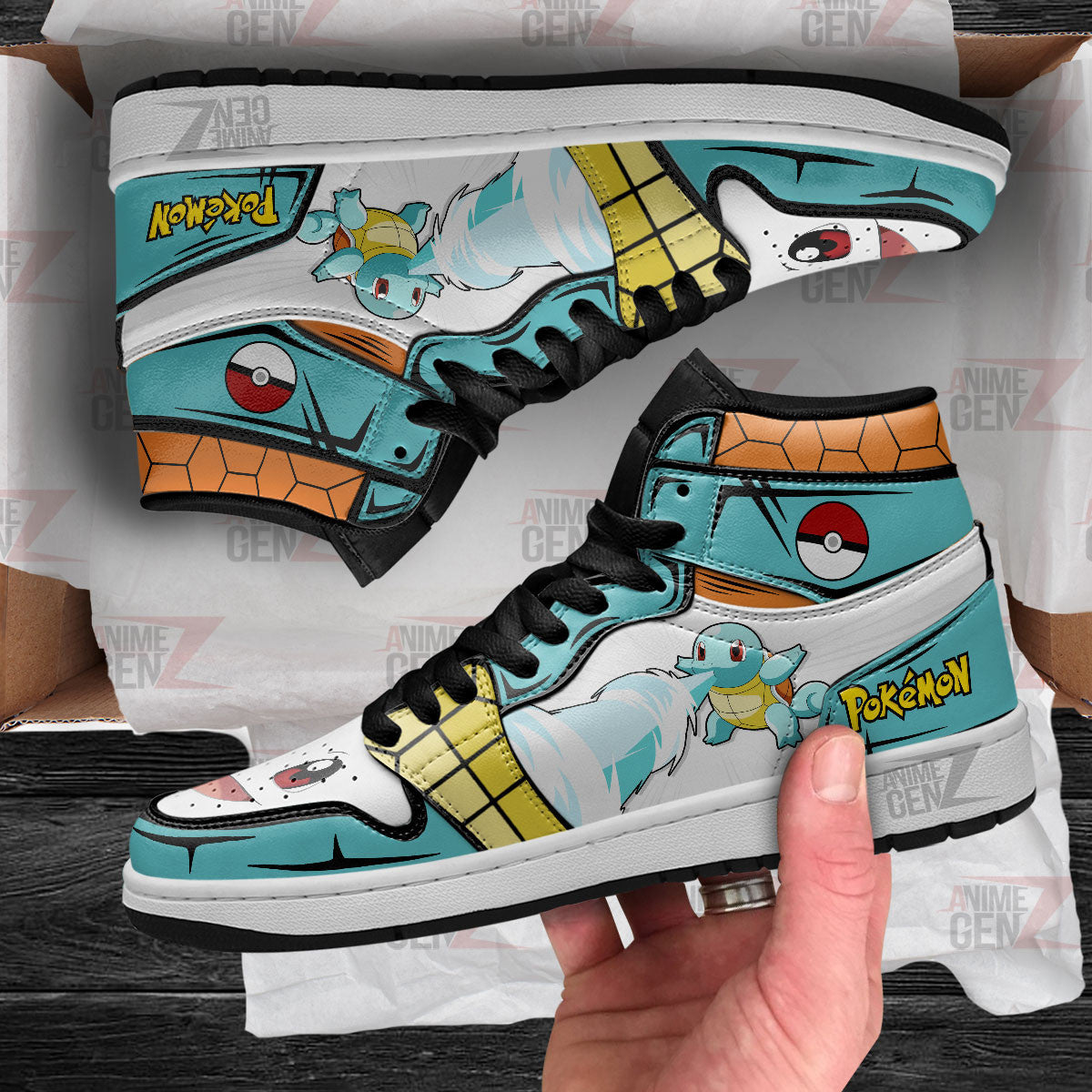 Pokemon Squirtle JD Sneakers Custom Anime Shoes